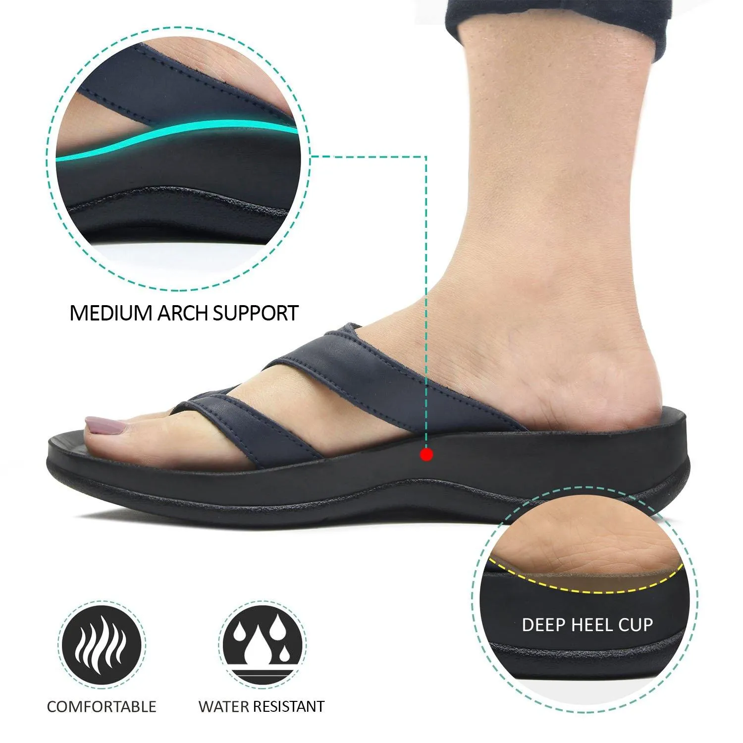 Aerosoft - Kumo S5902 Strappy Fashion Comfortable Footbed Synthetic Leather Sandals For Women