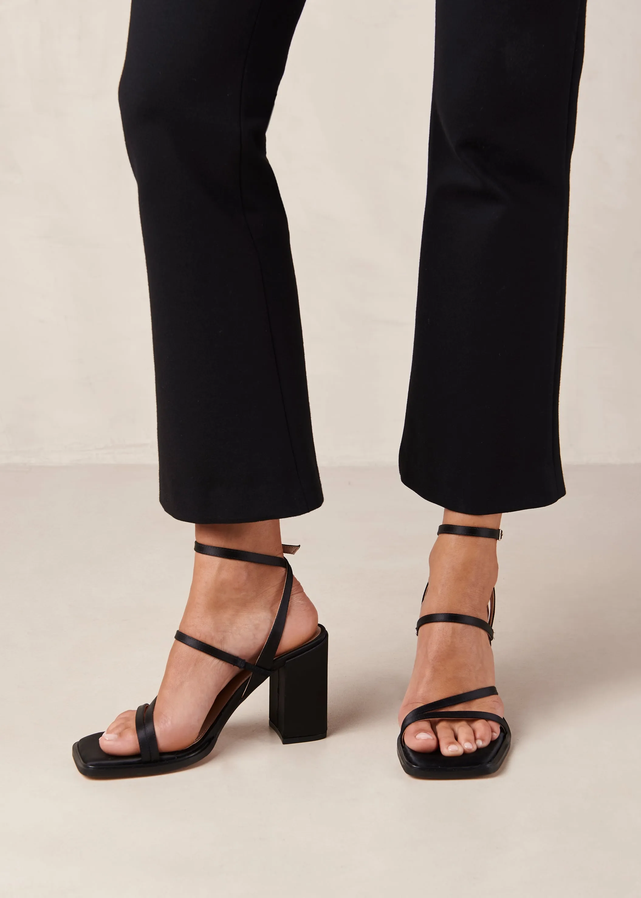 Alexa Silky Sandals - Black