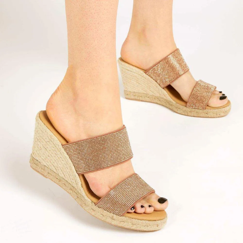 Amabelle Wedge Mule Sandals - AMABELLE / 322 052