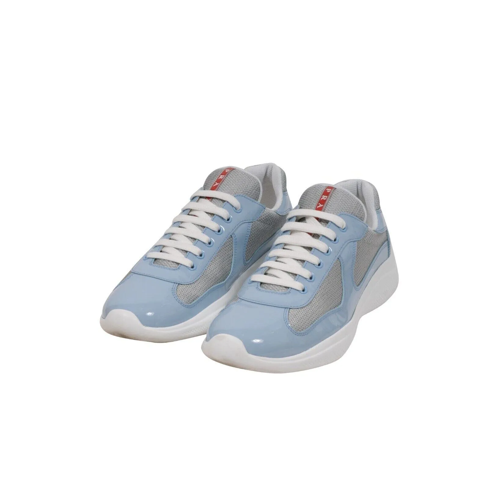 Americas Cup Sky Light Blue Patent Leather Sneakers