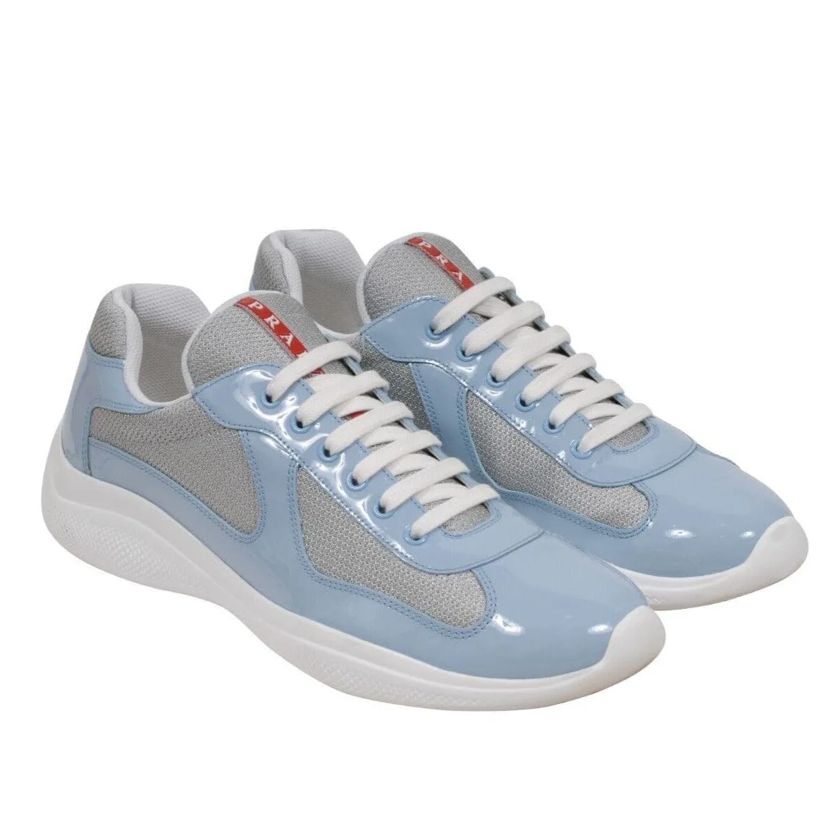 Americas Cup Sky Light Blue Patent Leather Sneakers