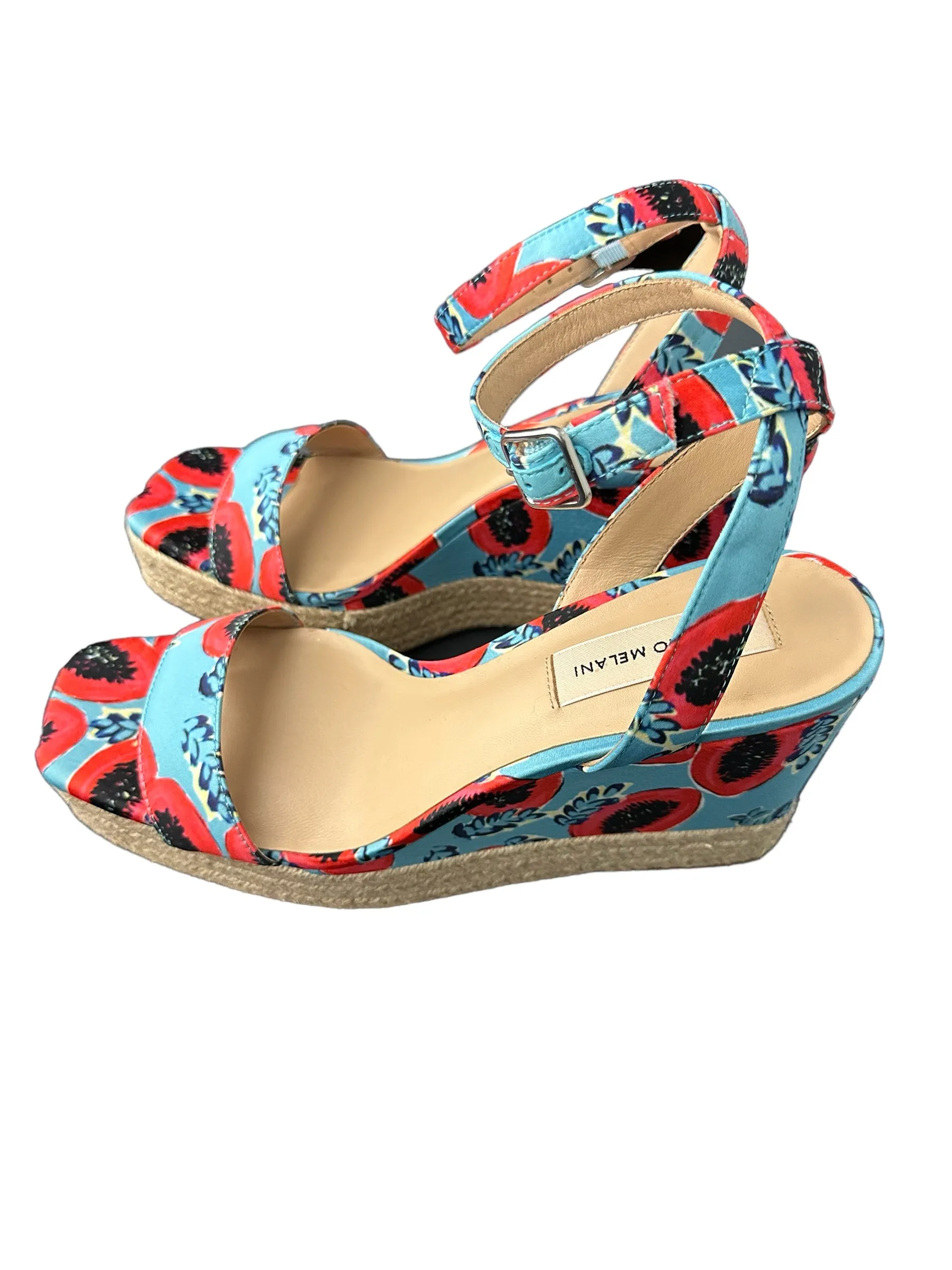 Antonio Melani Madelle Printed Ankle Strap Espadrille Platform Wedges