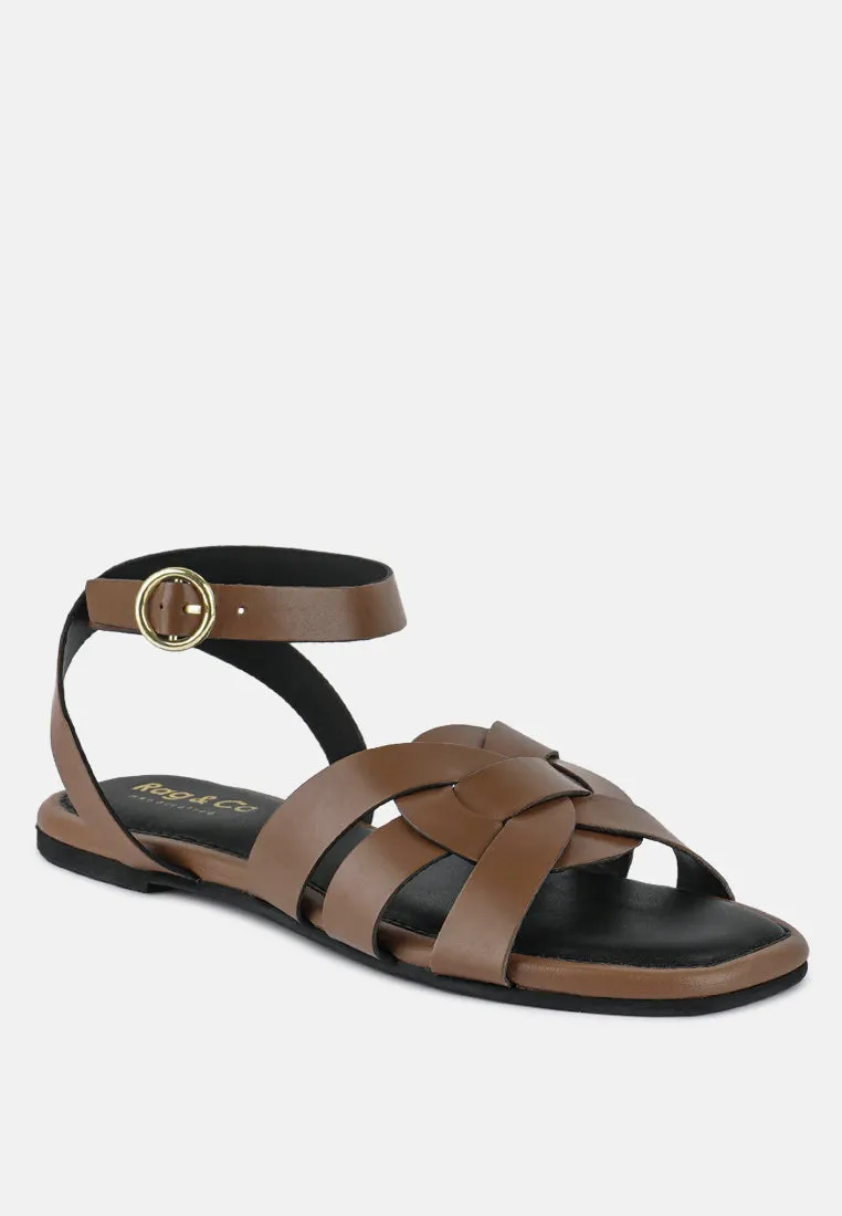 Ashton Flat Ankle Strap Sandals