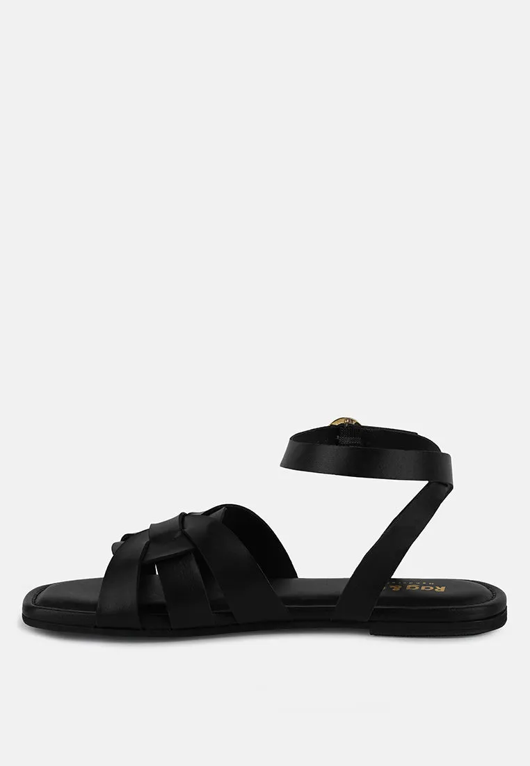 Ashton Flat Ankle Strap Sandals