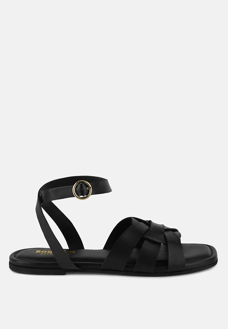 Ashton Flat Ankle Strap Sandals