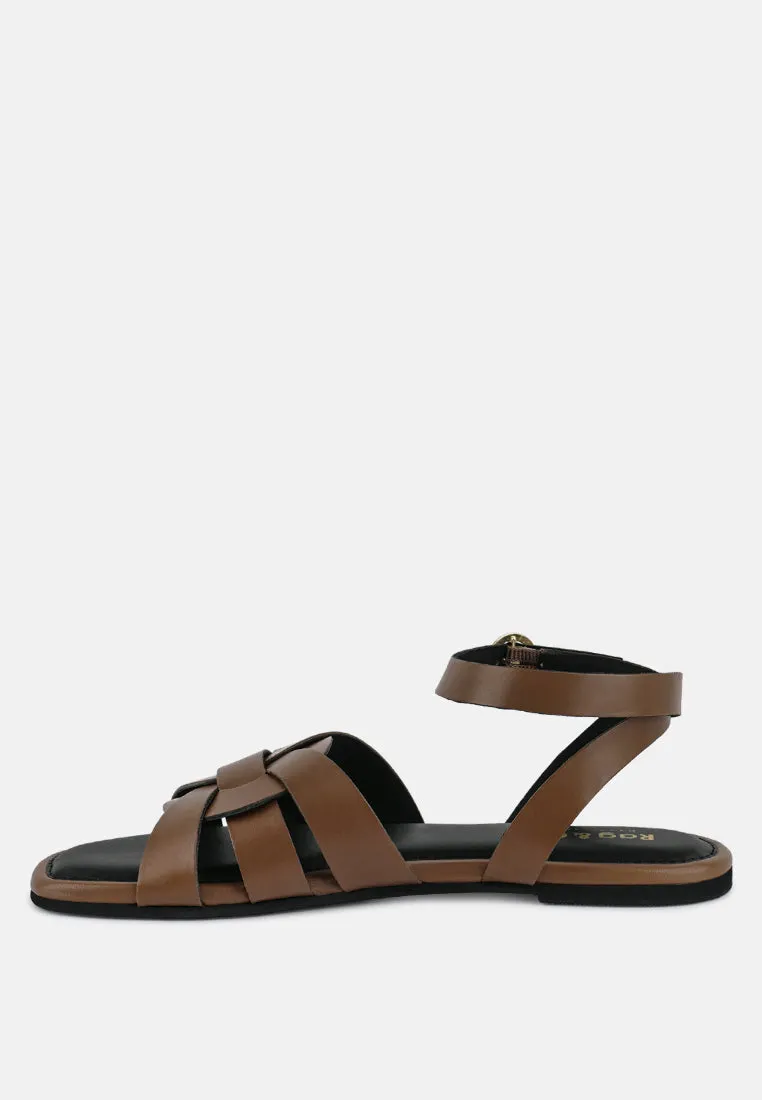 Ashton Flat Ankle Strap Sandals