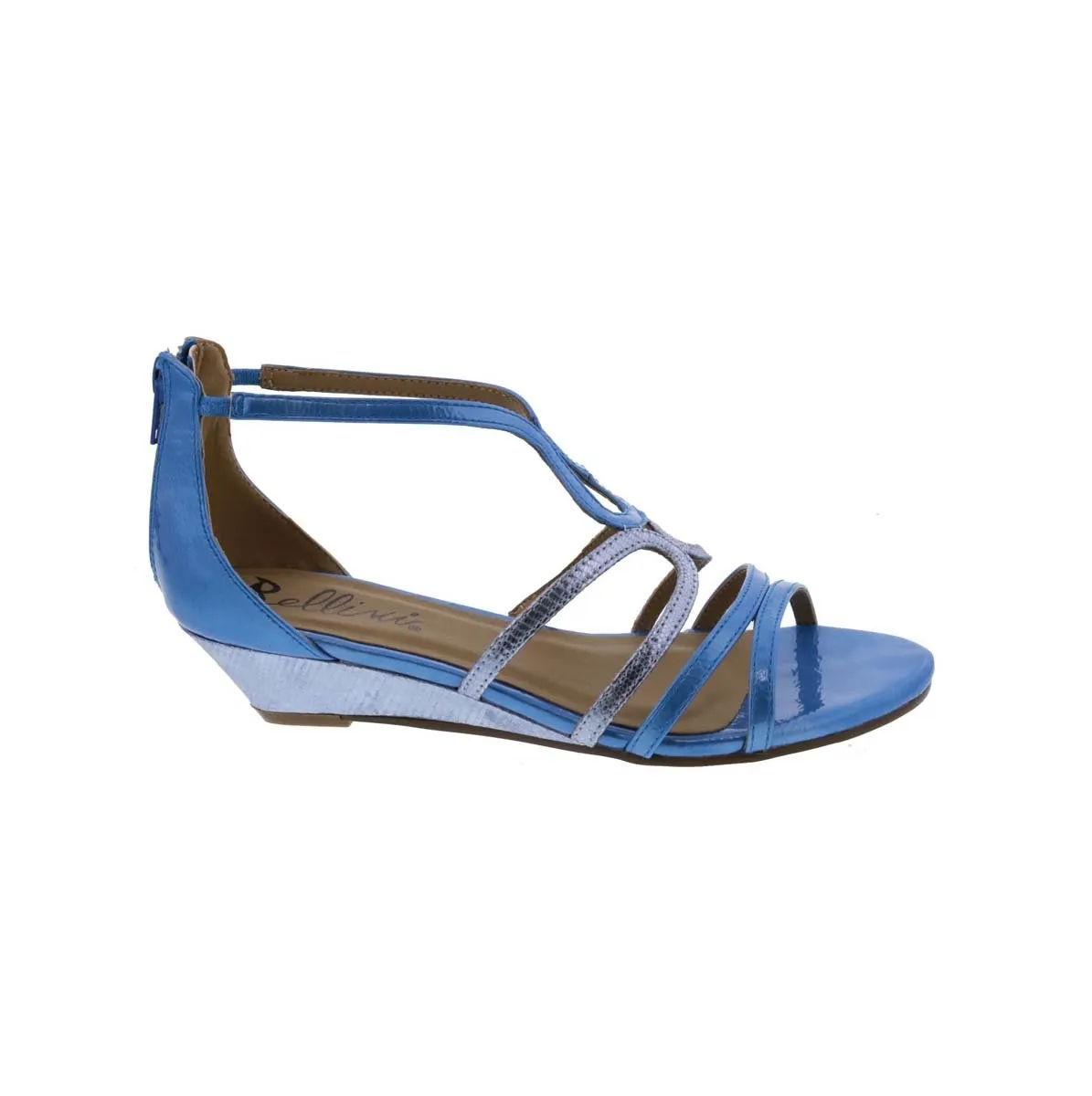 Bellini Gwen Women Wedge Sandal In Blue Pu