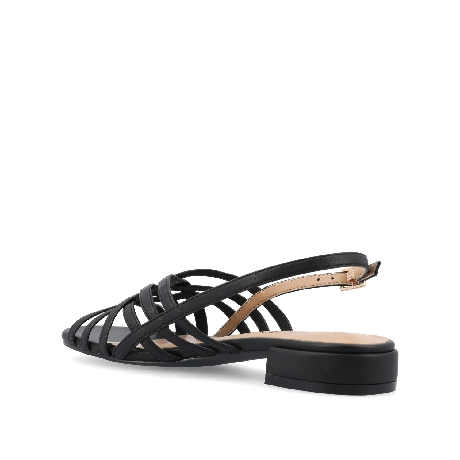 CASSANDRA STRAPPY KITTEN HEELED SANDALS