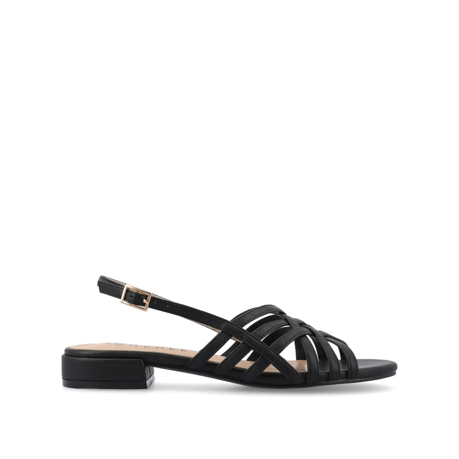 CASSANDRA STRAPPY KITTEN HEELED SANDALS