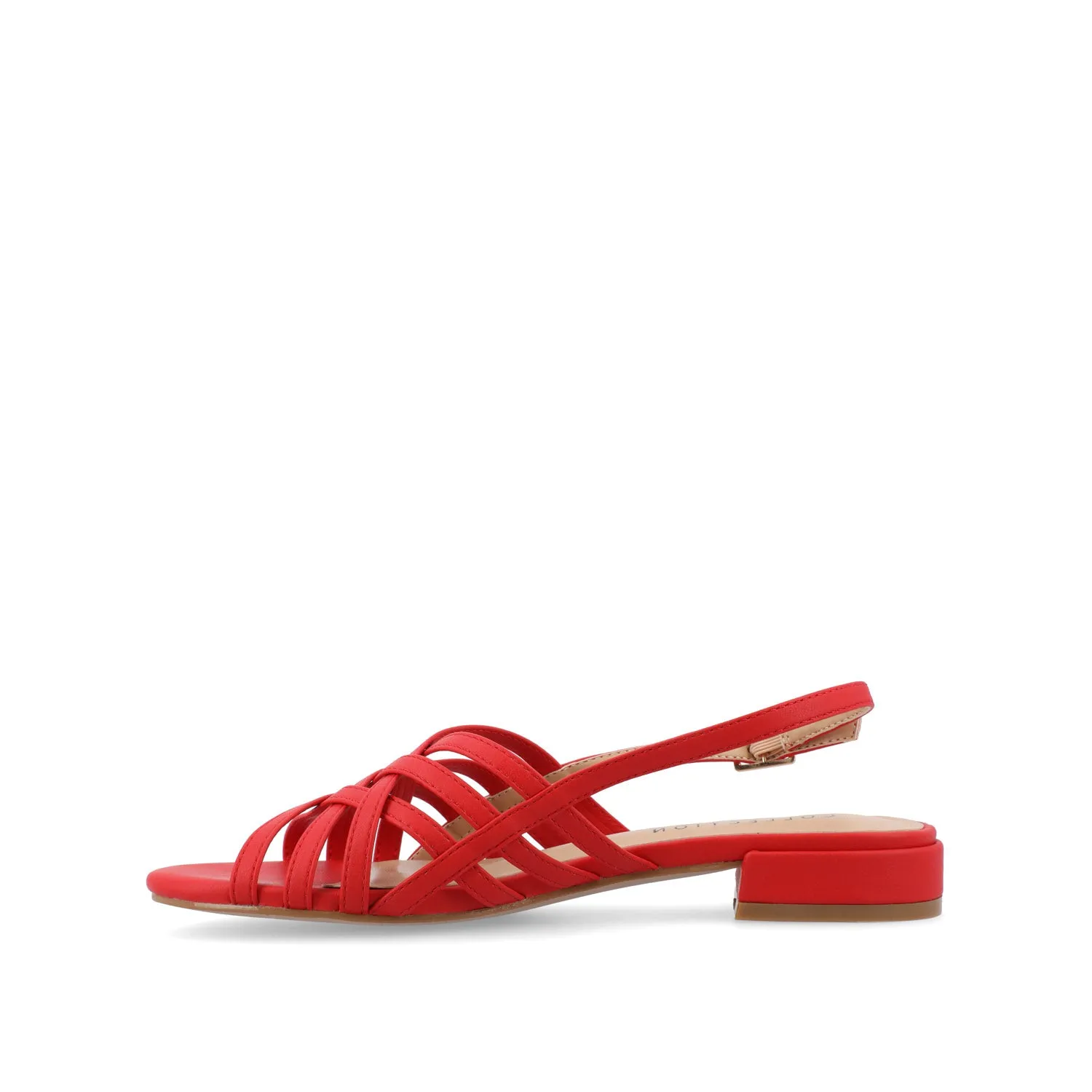 CASSANDRA STRAPPY KITTEN HEELED SANDALS