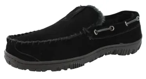 Clarks Men's Warren Slip On Loafer Black Suede Fur Lined Casual Shoes