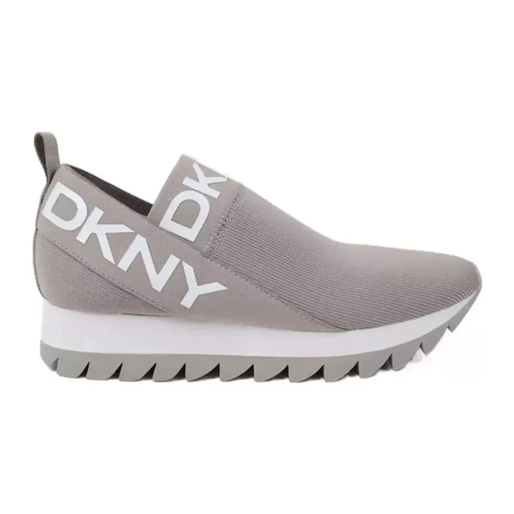 DKNY Ashton Logo Slip On Sneakers Women - GRY