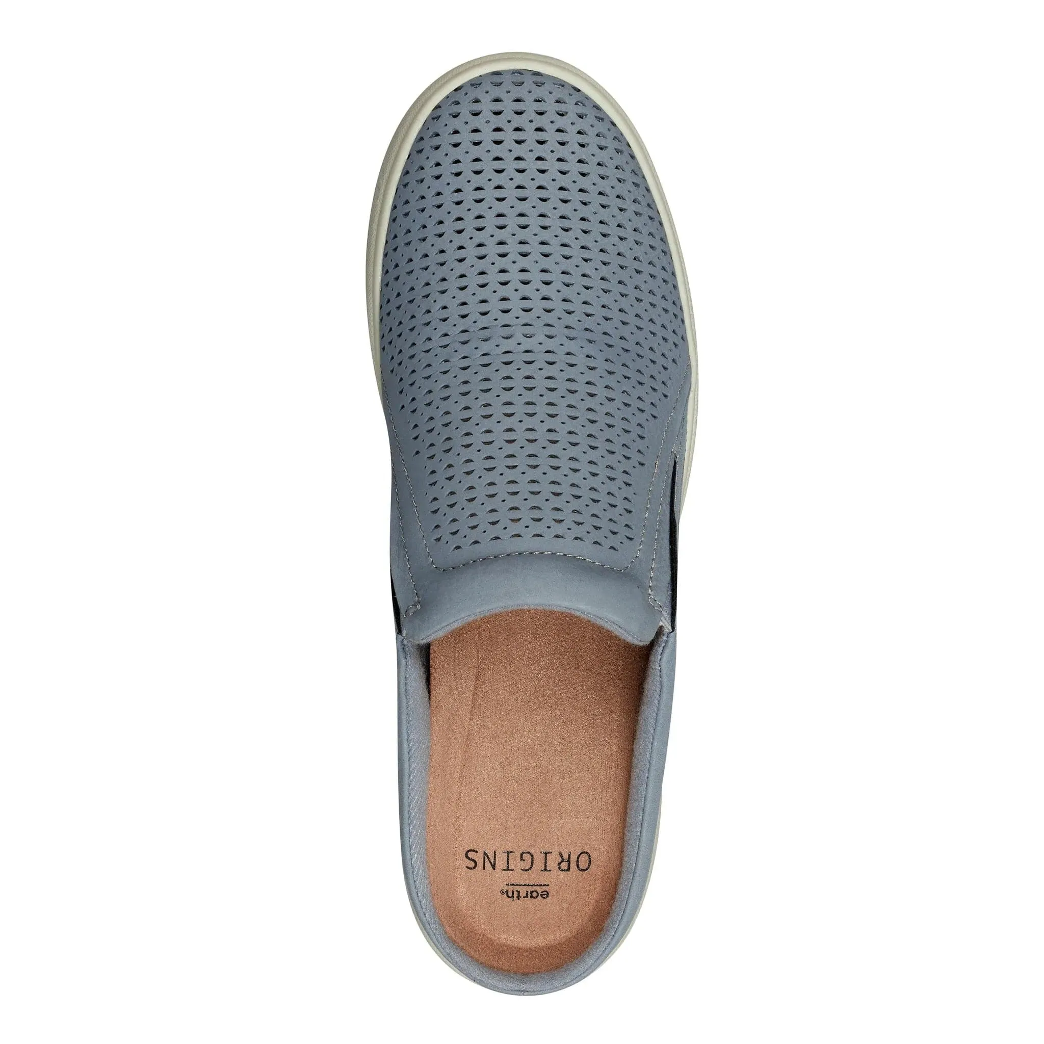 Earth Women's Emilia Slip On Mules- Steel Blue Nubuck