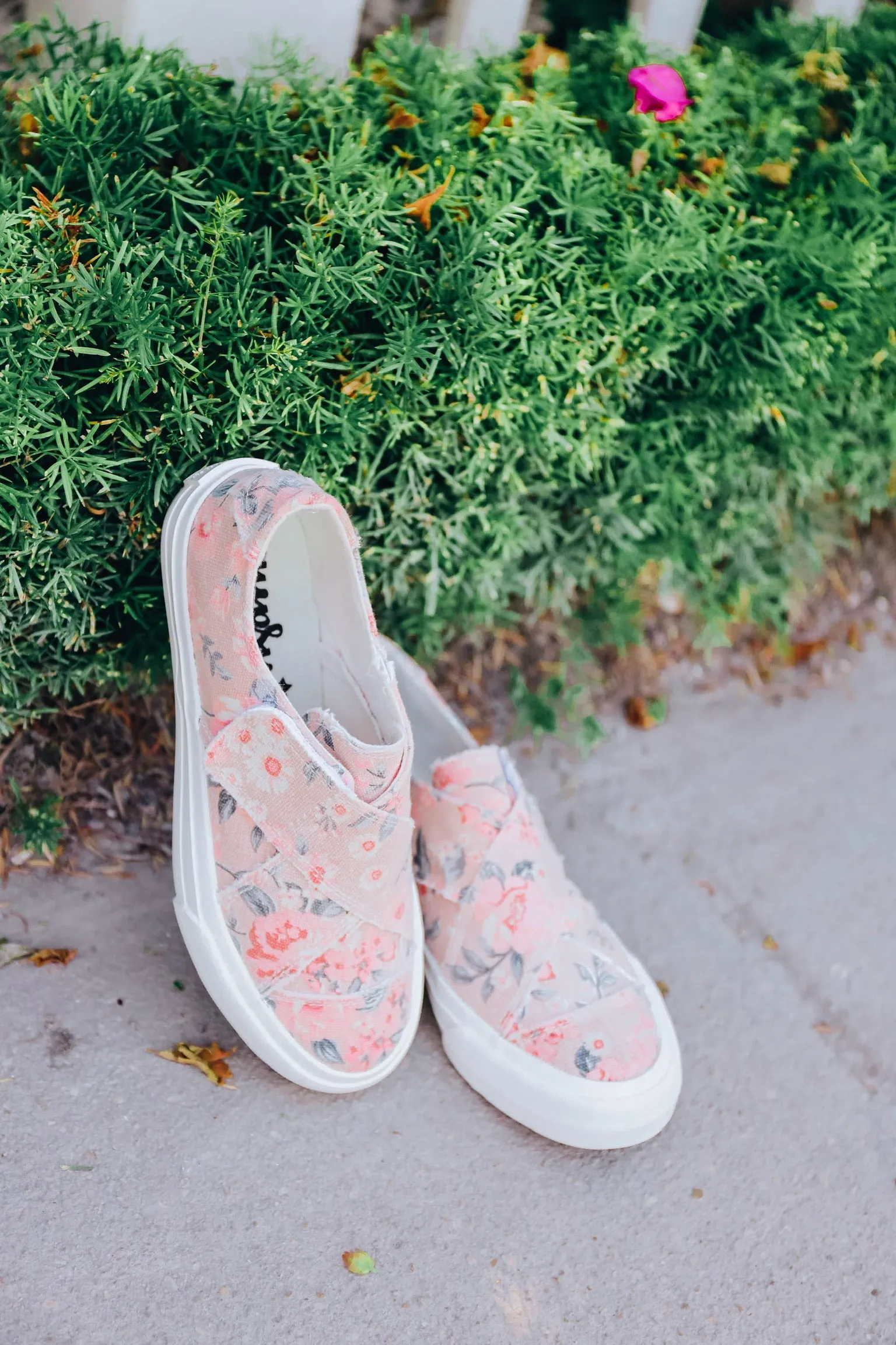 Floral Slip on Sneaker by Very G - Pink