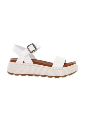 Hayley Platform White Sandal