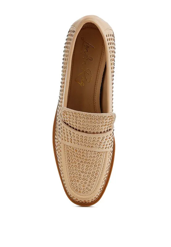 Hobbs Rhinestones Embellished Loafers