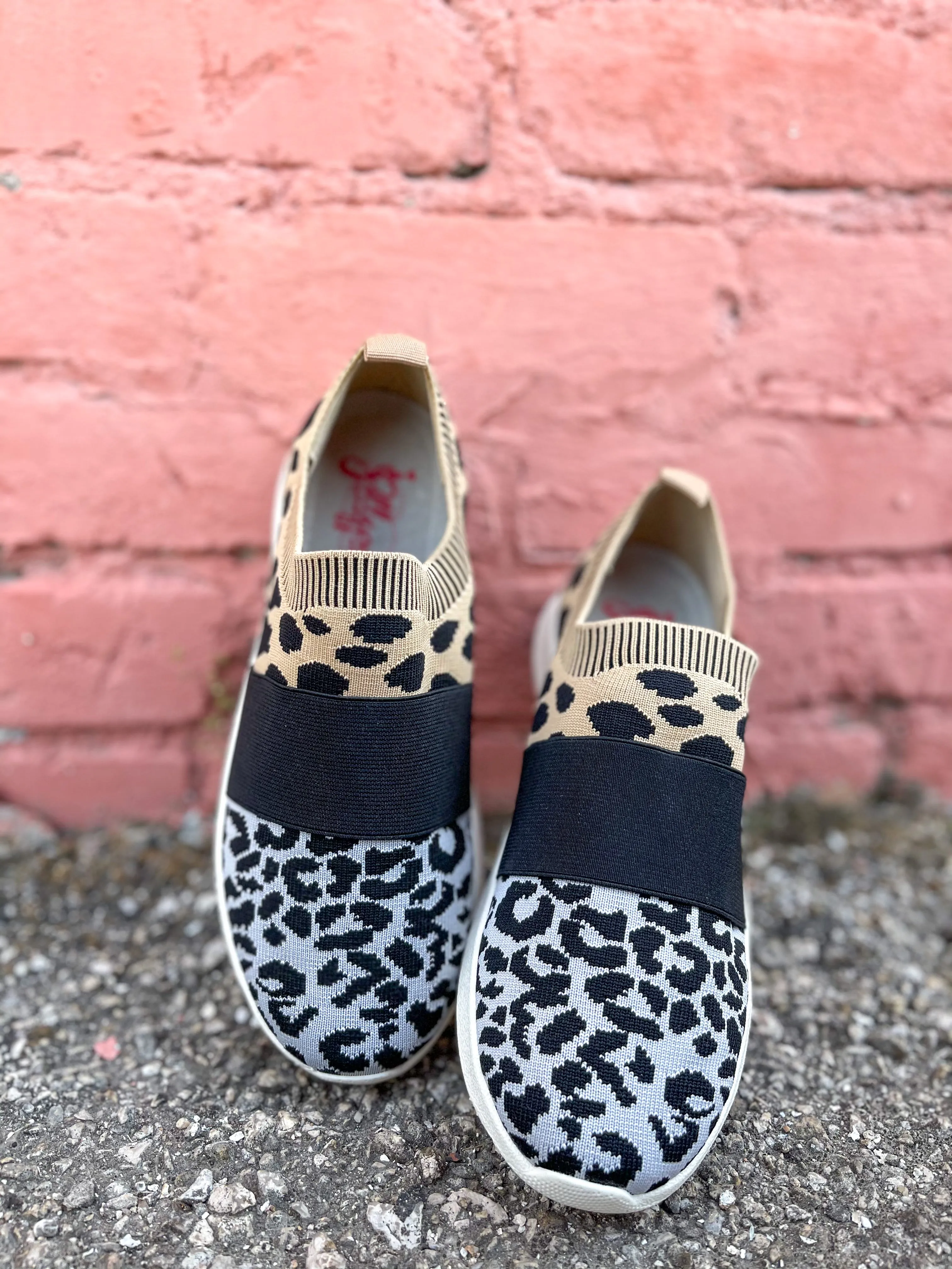 Jellypop Portland Sneakers || Tan Animal Print