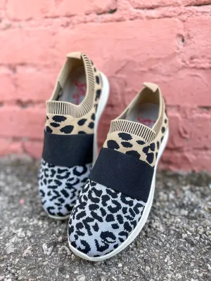 Jellypop Portland Sneakers || Tan Animal Print