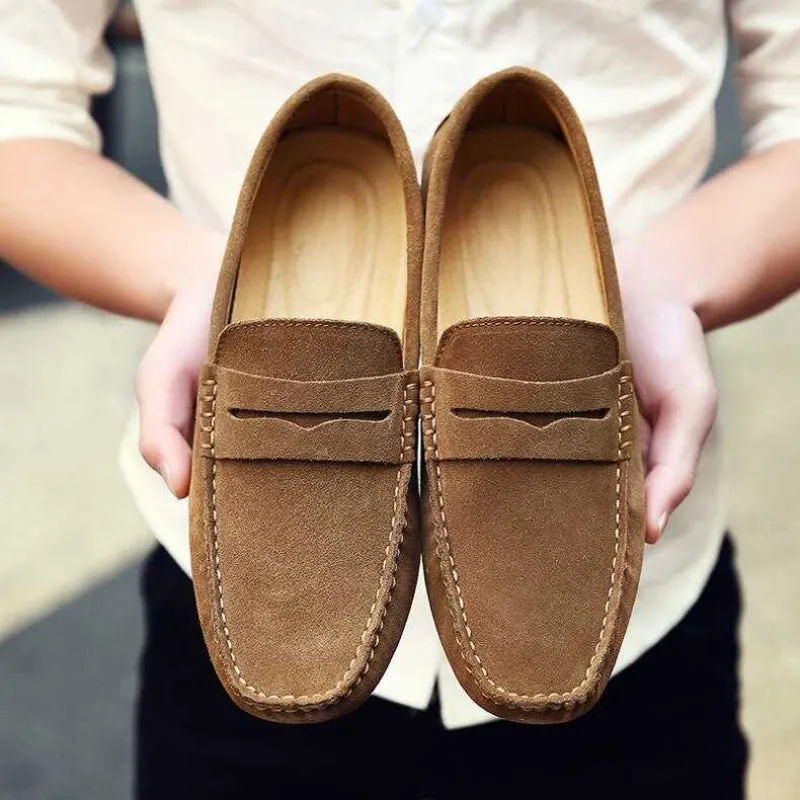 Lightweight Slip On Leather Loafers