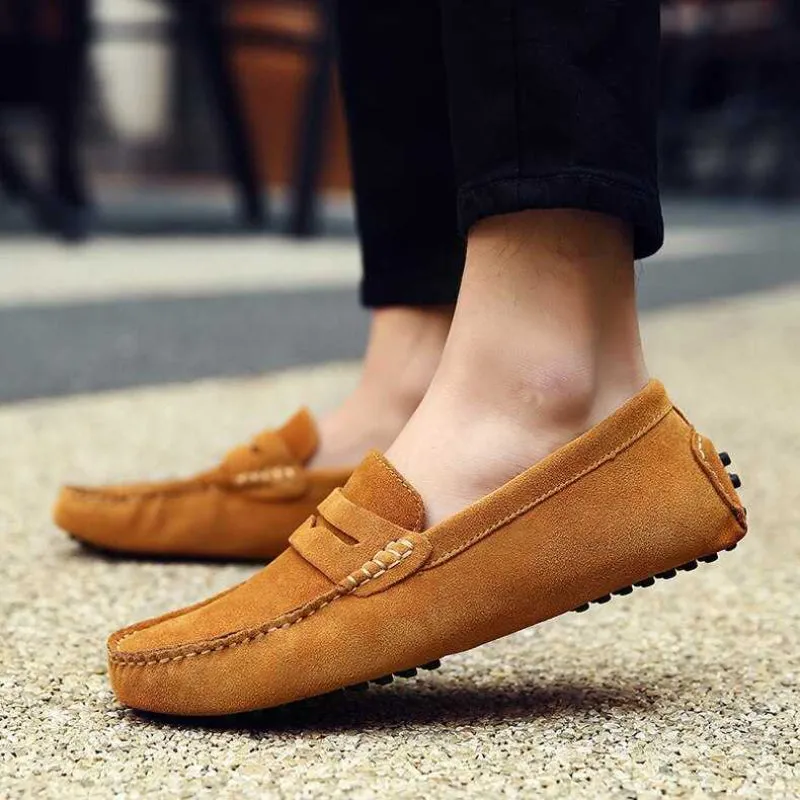 Lightweight Slip On Leather Loafers