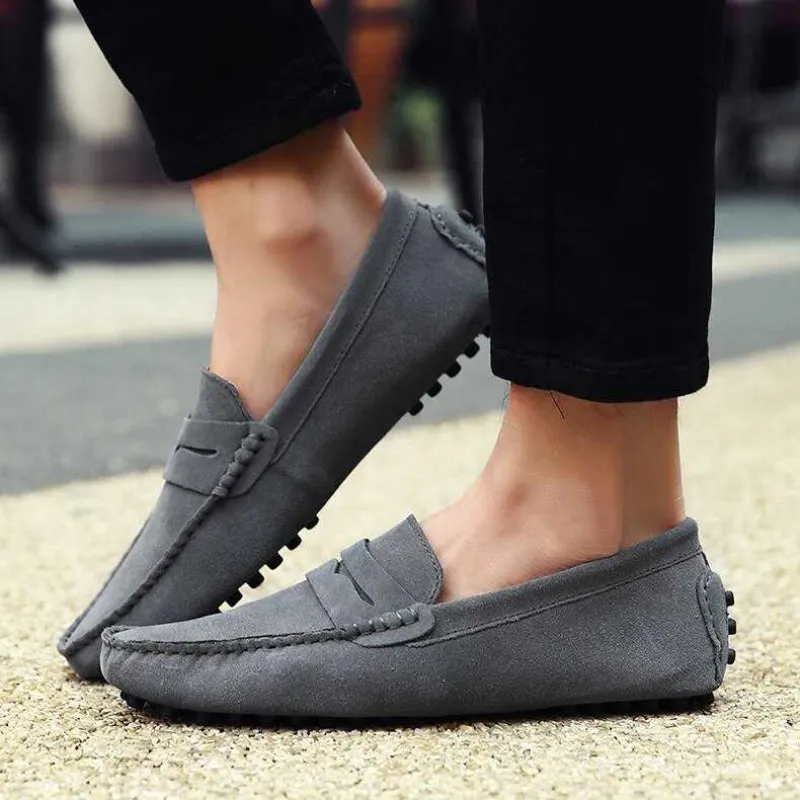 Lightweight Slip On Leather Loafers