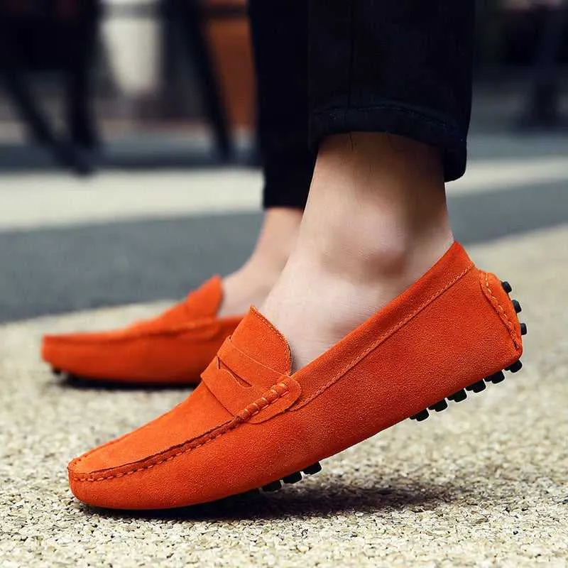 Lightweight Slip On Leather Loafers