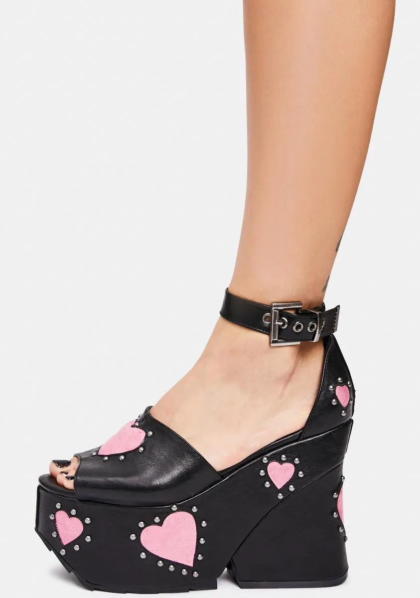 Love Me Again Platform Wedge Heels