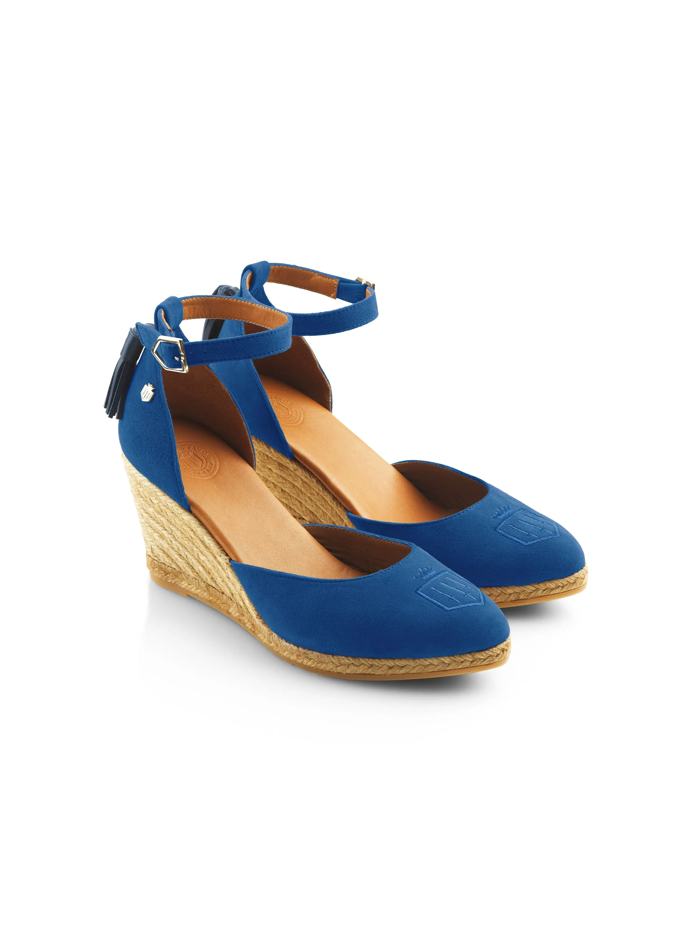 Monaco Wedge - Porto Blue Suede