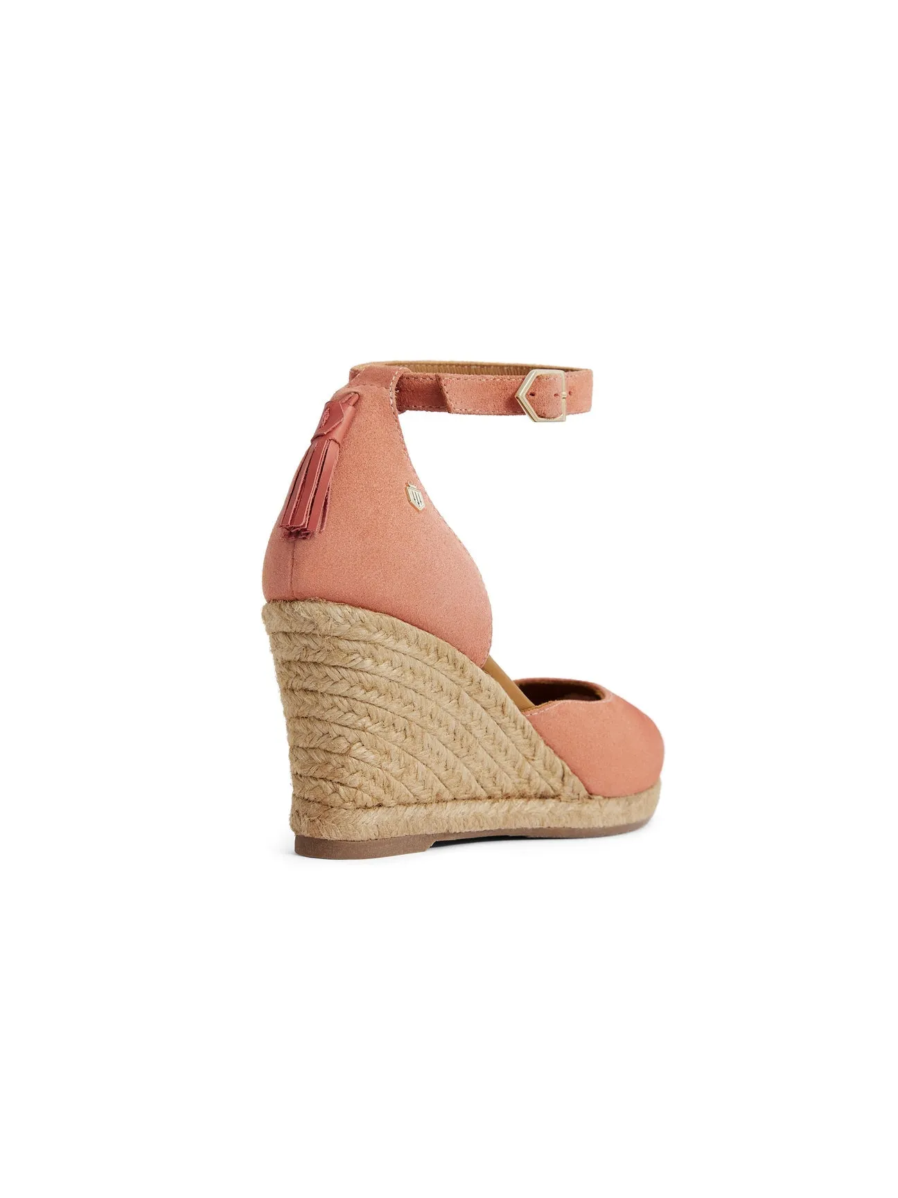 Monaco 
Women's Espadrille Wedge - Melon Suede