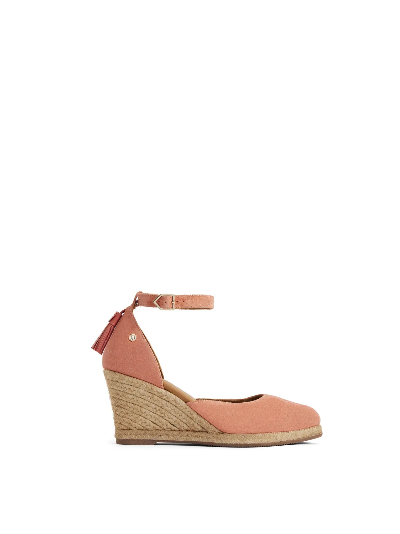 Monaco 
Women's Espadrille Wedge - Melon Suede