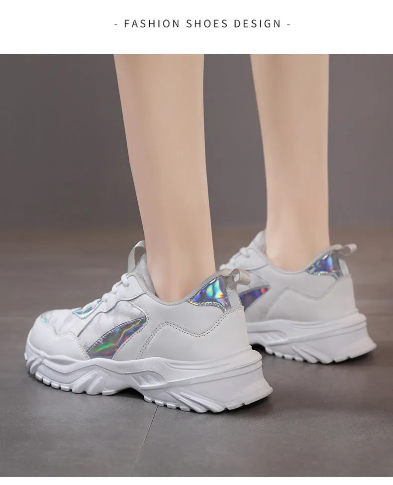 Owlkay Breathable Mesh Platform Sneakers