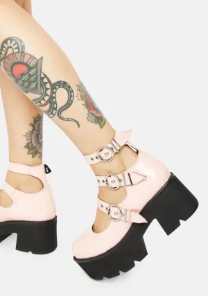 Pink Patent Oblivion Chunky Platform Mary Janes