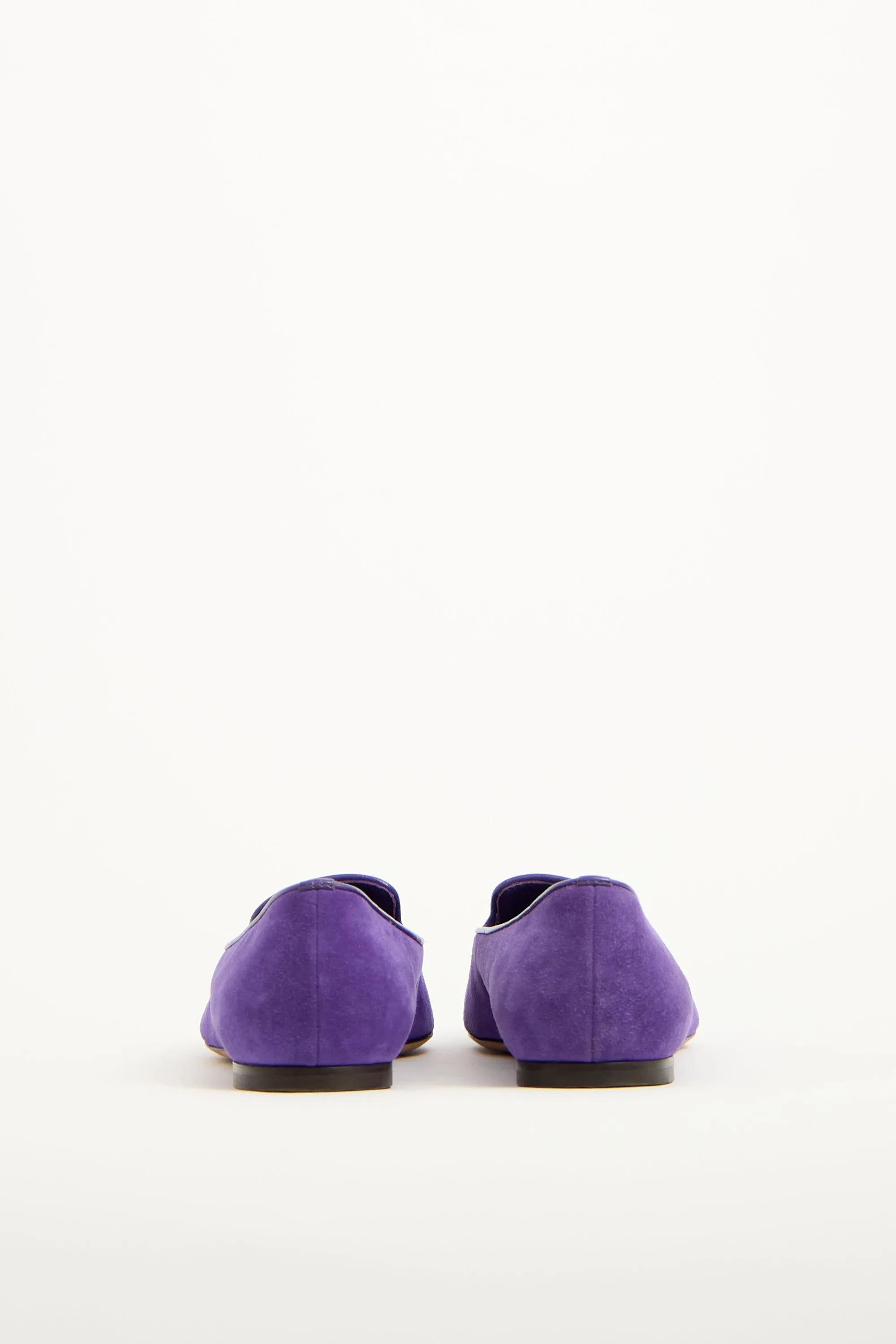 Purple Suede & Sequin Skull Loafer