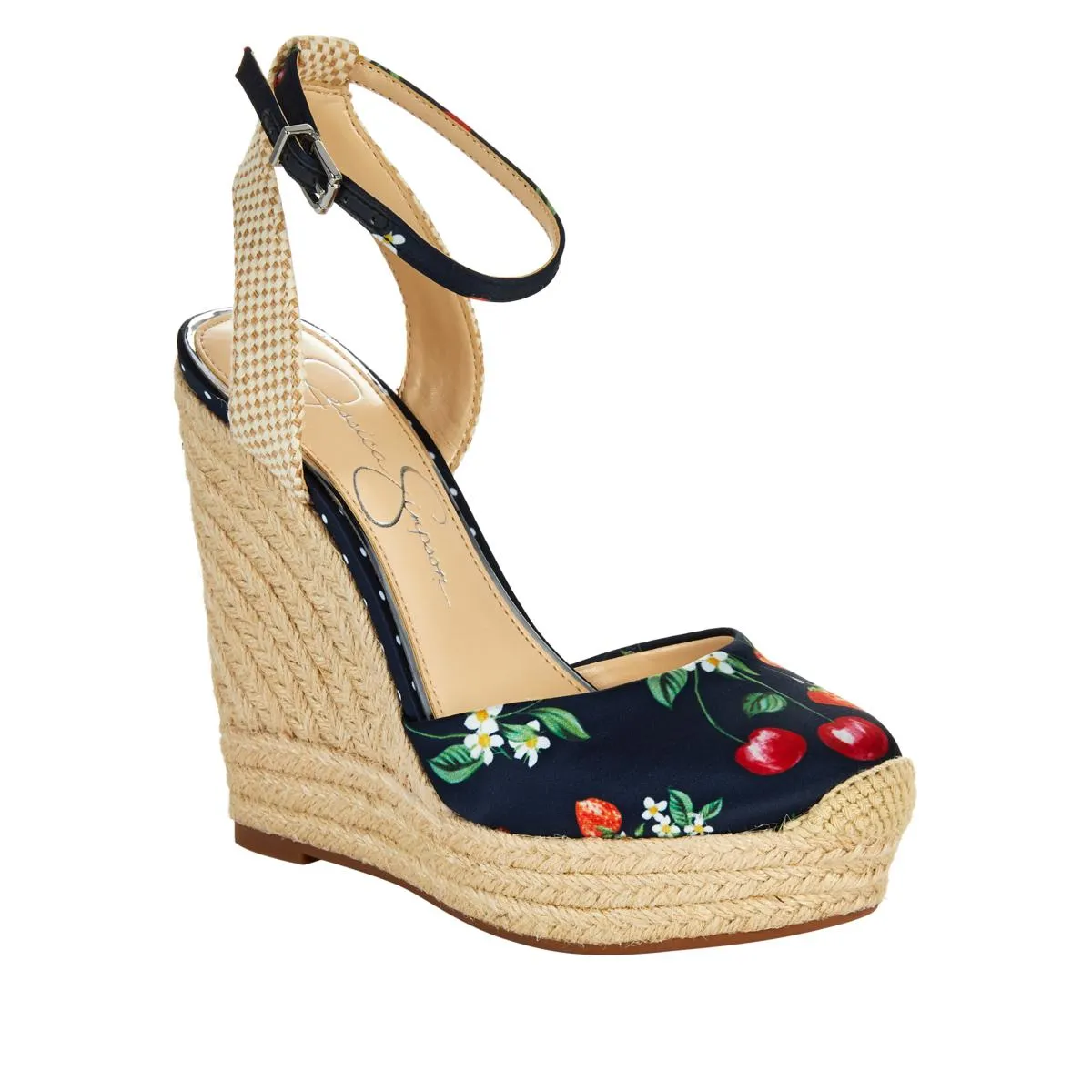 "AS IS" Jessica Simpson Zestah Ankle Strap Espadrille Platform Wedge Heel - 7M