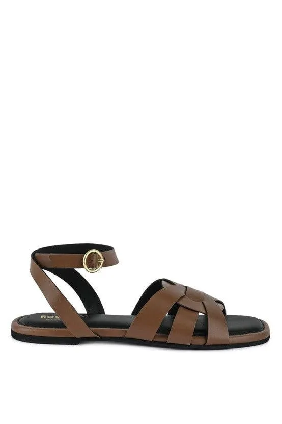 Rag & Co ASHTON Flat Ankle Strap Sandals