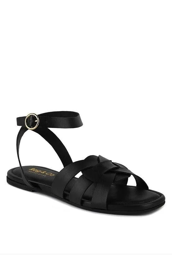 Rag & Co ASHTON Flat Ankle Strap Sandals