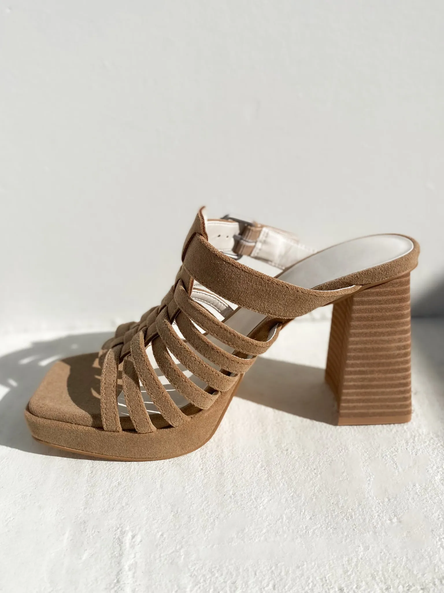 Rome Basket Weave Sandal in Khaki - Final Sale