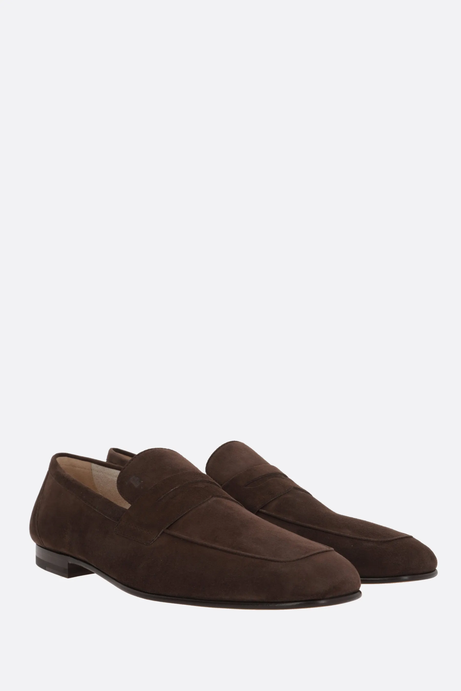 Round-Toe Suede Loafers