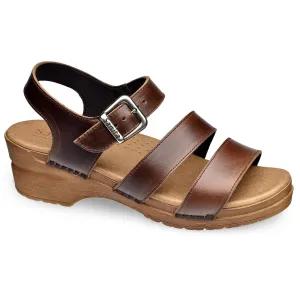 Sanita Sesso Womens Strappy Sandals In Brown