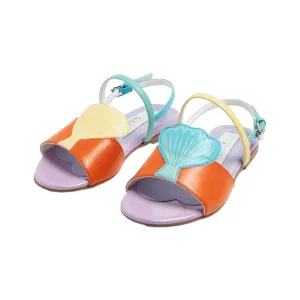 Seashell Faux Leather Sandals