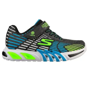 Skechers Black/Lime Multi S Lights Flex Glow Elite Children's Sneaker