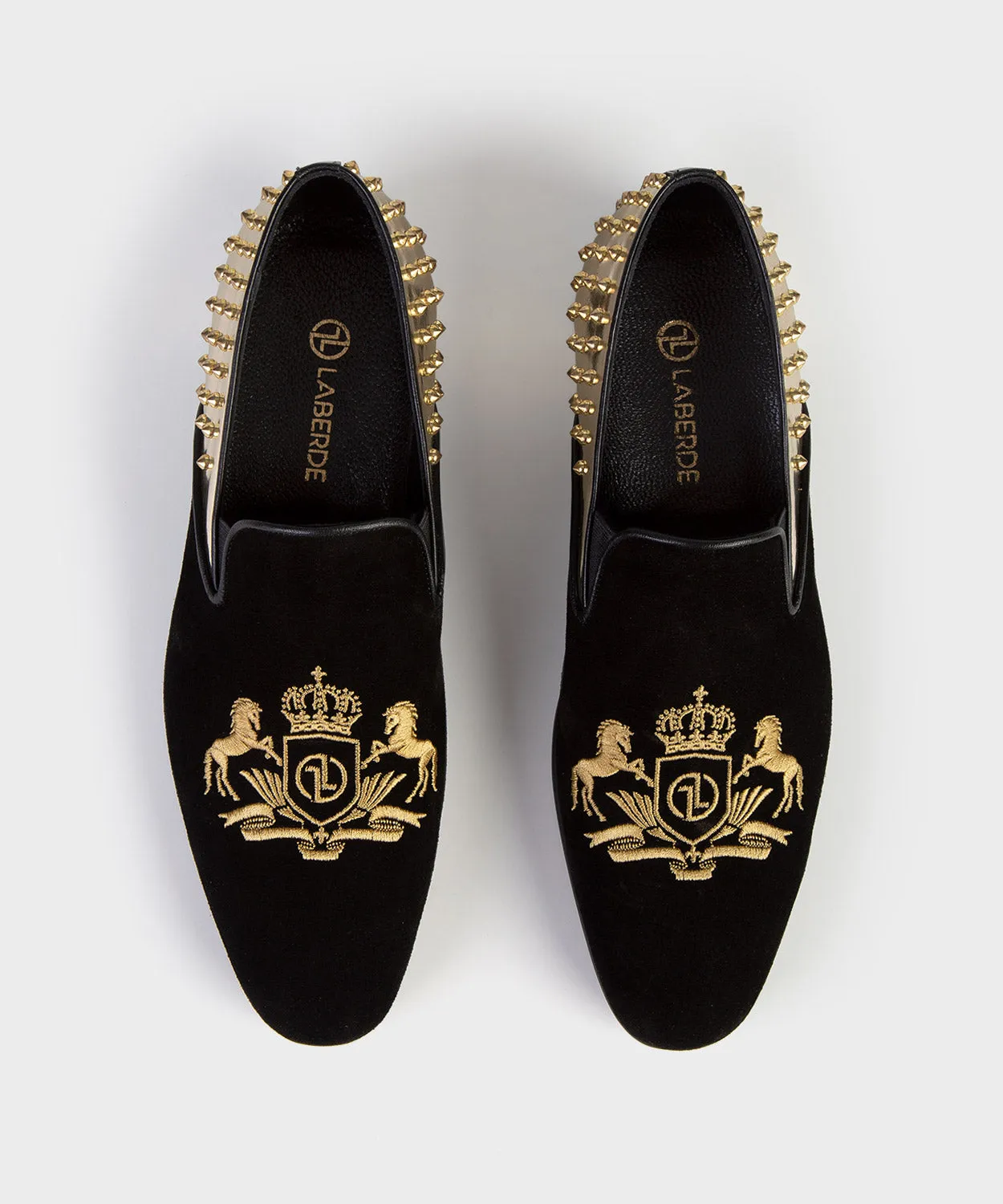 Studded and Embroidered Loafers