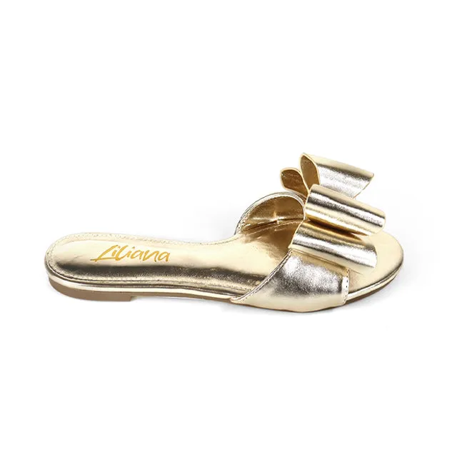 TIZZY-5 Gold Metallic Faux Leather