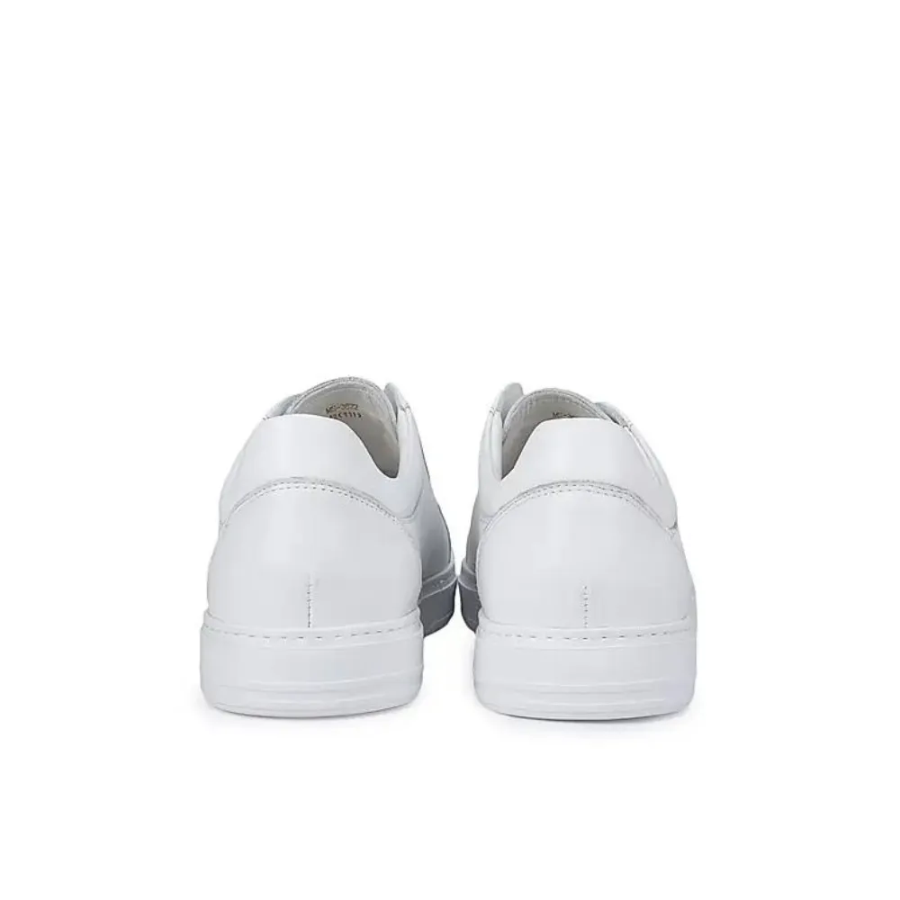 White Slip-on Leather Sneakers