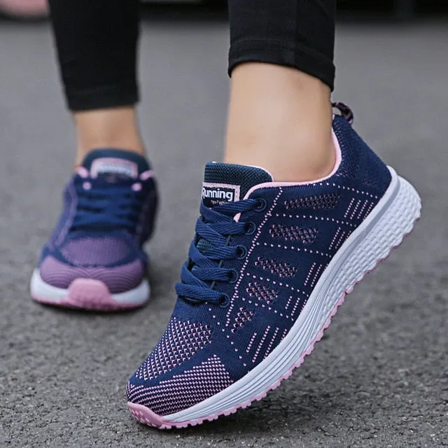 Women Casual Shoes Fashion Breathable Walking Mesh Flat Shoes Woman White Sneakers Women 2021 Tenis Feminino Female Shoes