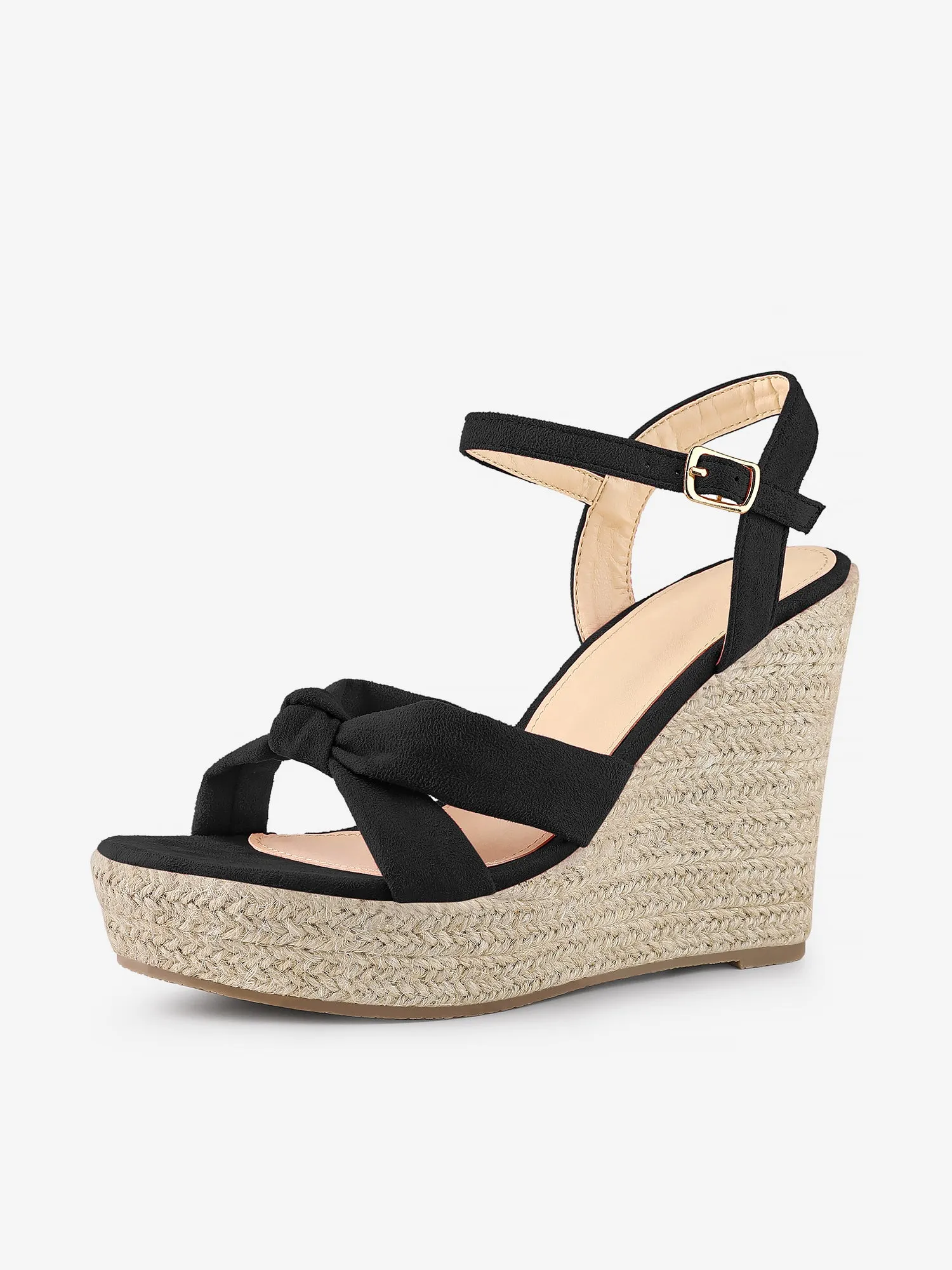 Women's Platform Slingback Espadrille Wedge Heel Sandals