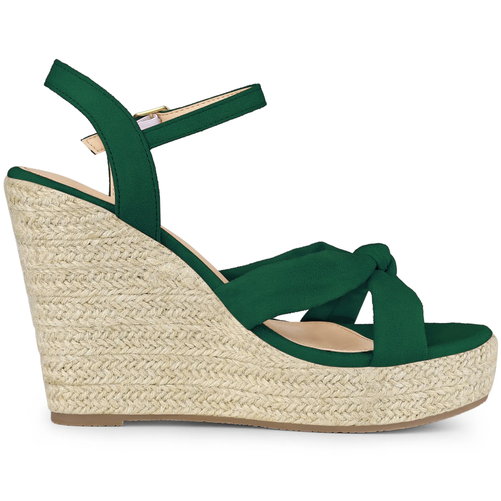 Women's Platform Slingback Espadrille Wedge Heel Sandals