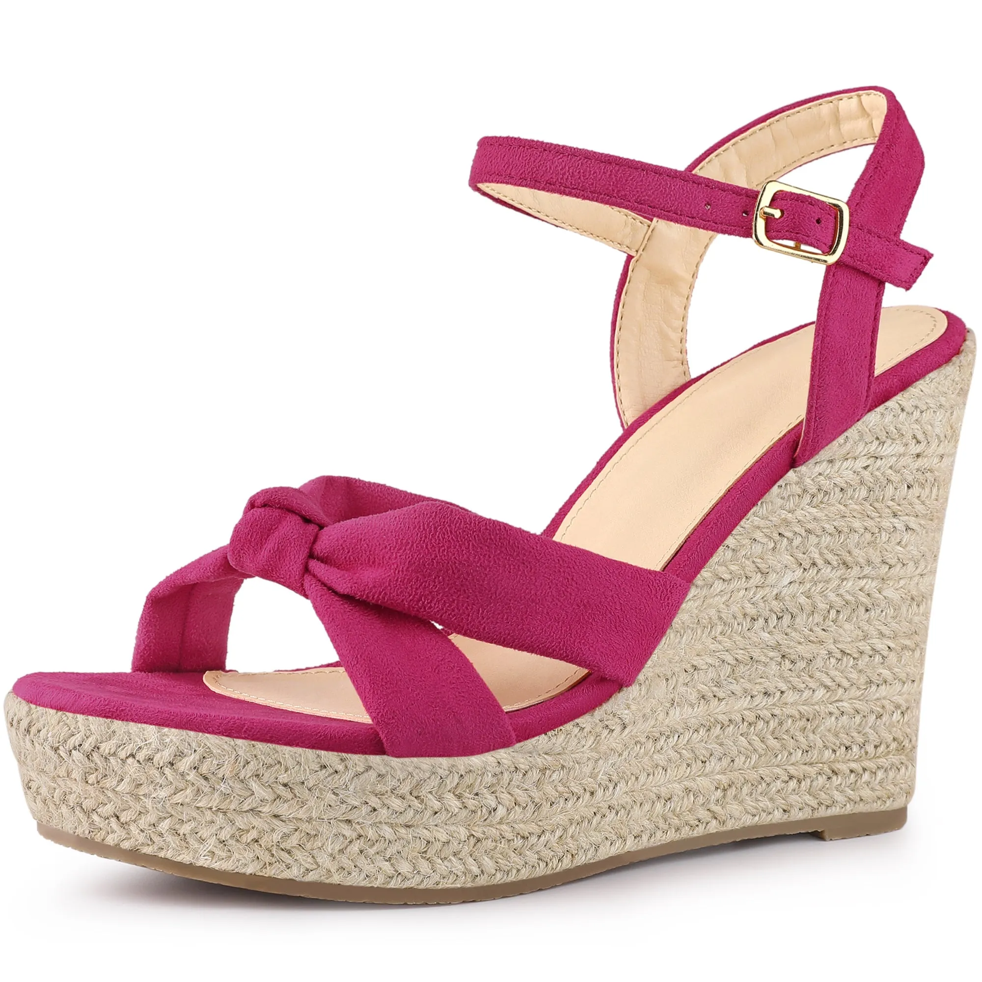 Women's Platform Slingback Espadrille Wedge Heel Sandals