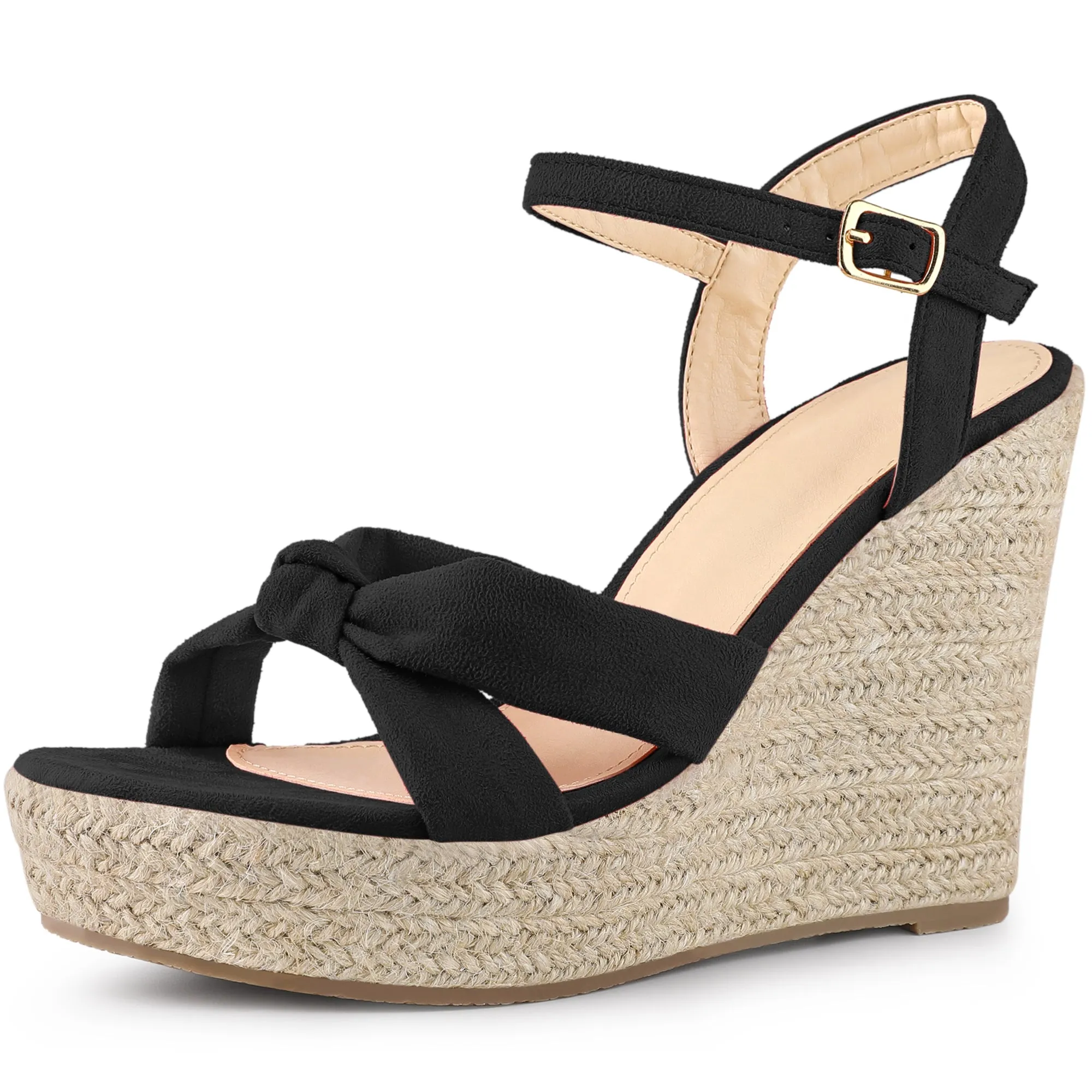 Women's Platform Slingback Espadrille Wedge Heel Sandals