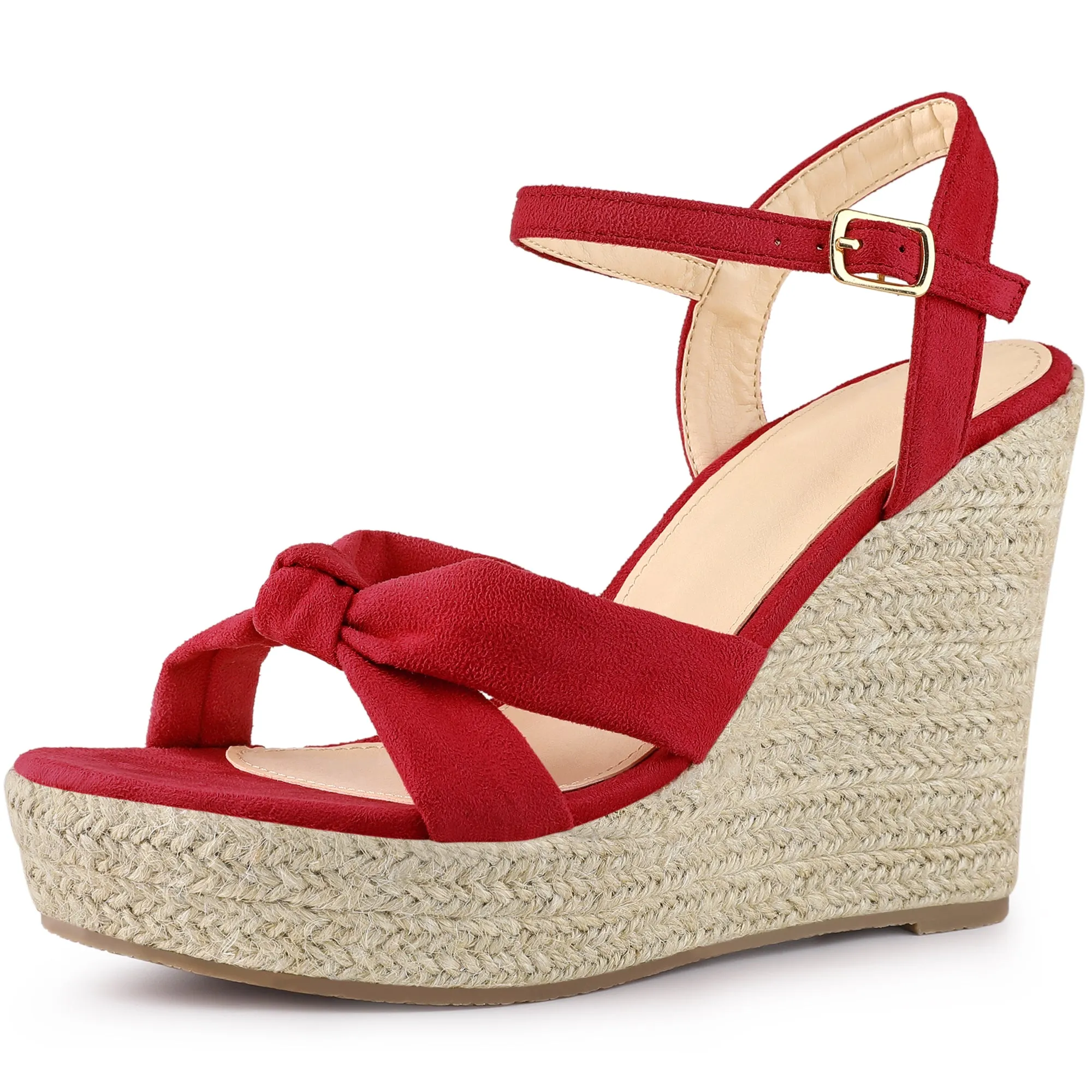 Women's Platform Slingback Espadrille Wedge Heel Sandals